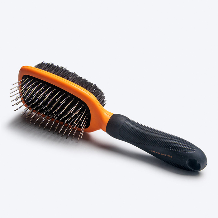Double Sided Brush for Dogs Orange No-slip