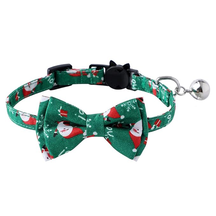 Pet Collar Adjustable Detachable Snowman Handmade Bell for Dogs