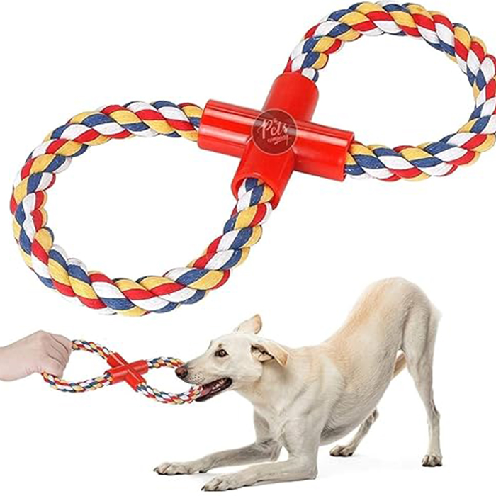 Cotton Rope Loop Tug Dog Chew Toy,