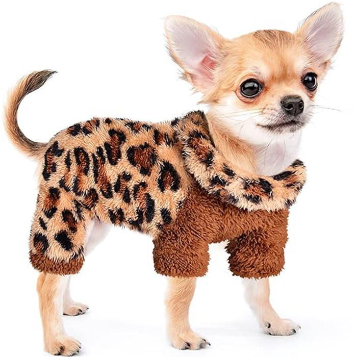 Leopard Turtleneck Dog Pajamas