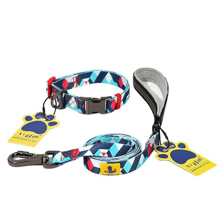 Skin-Friendly Buckle Dog Collar Leash  for Dogs Adjustable, Soft, Neoprene