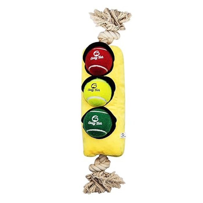 Plush Toys for Dogs with 3 Squeaky Tennis Balls