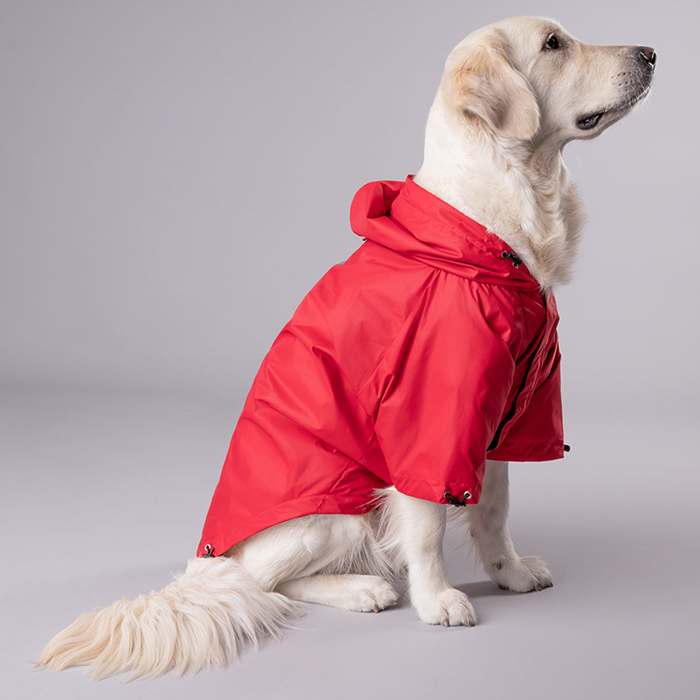 Drizzle Buddy Dog Raincoat - Crimson Red