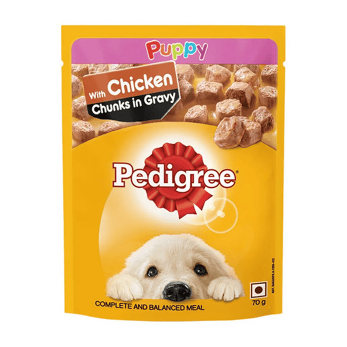 Pedigree Puppy Wet Dog Food, Chicken Chunks in Gravy